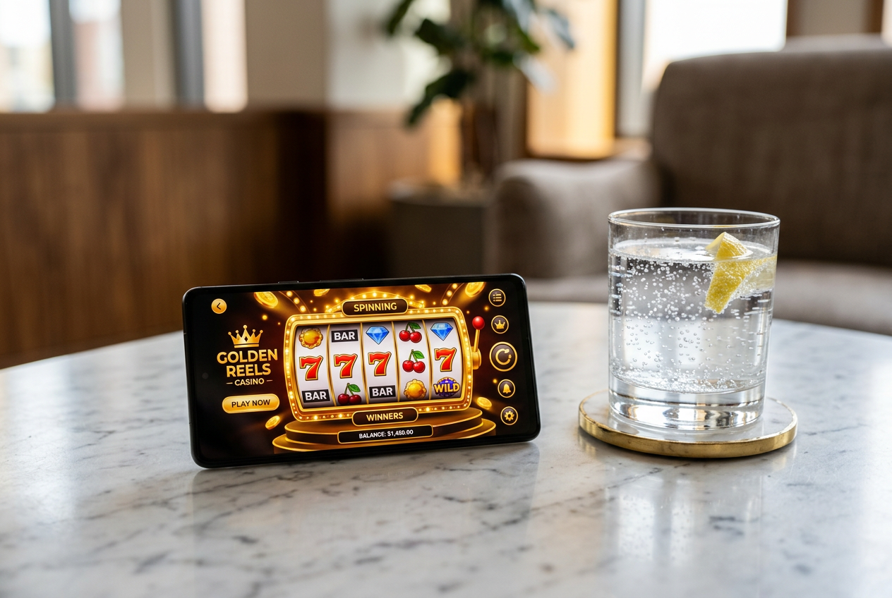 Premium online casino interface on a smartphone